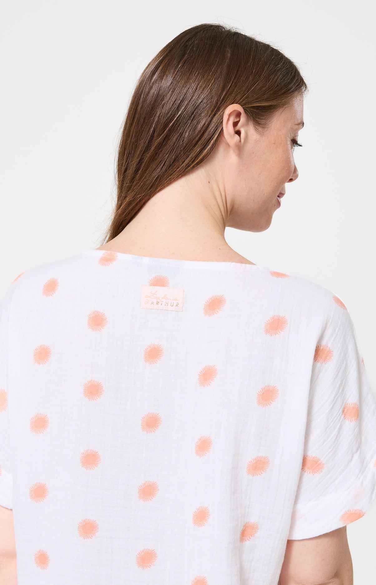 Pyjama Femme Soleil Manches courtes Imprimé soleils oranges 7