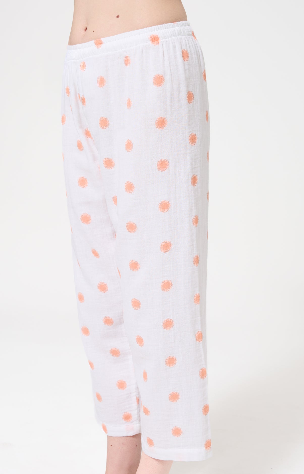 Pyjama Femme Soleil Manches courtes Imprimé soleils oranges 5