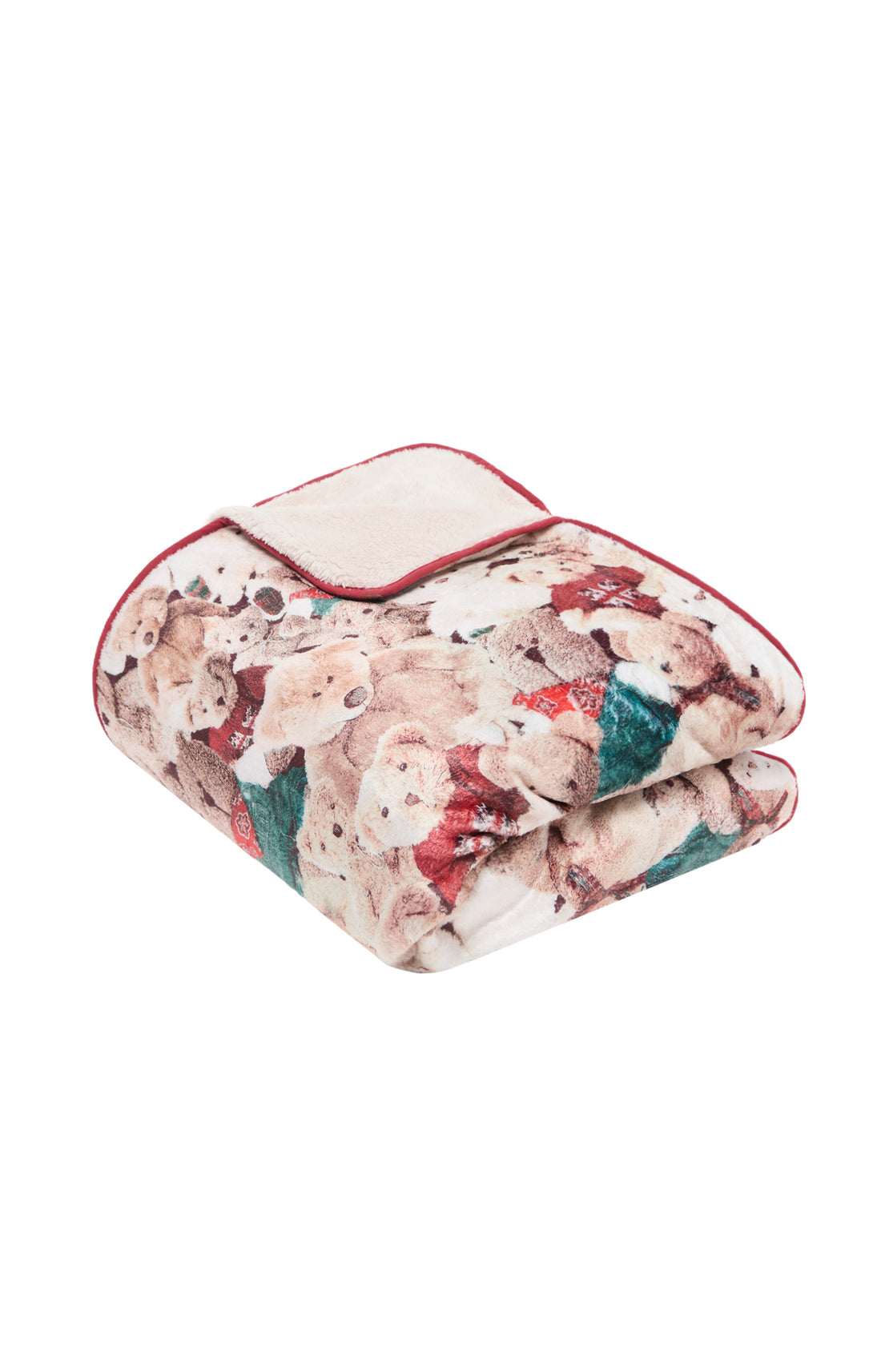 Plaid Accessoire Teddy Beige et Marron 2