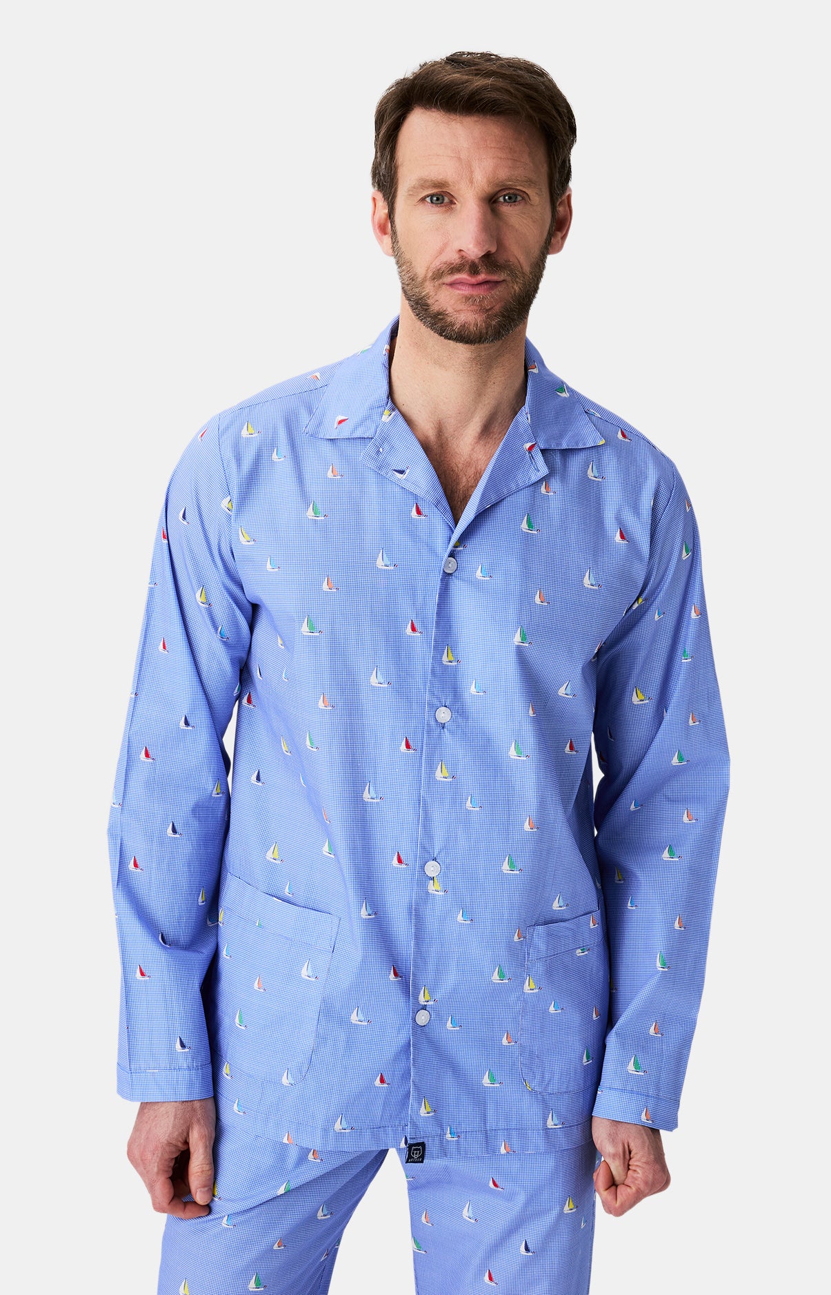 Pyjama long boutonné Homme Boat Bleu 2