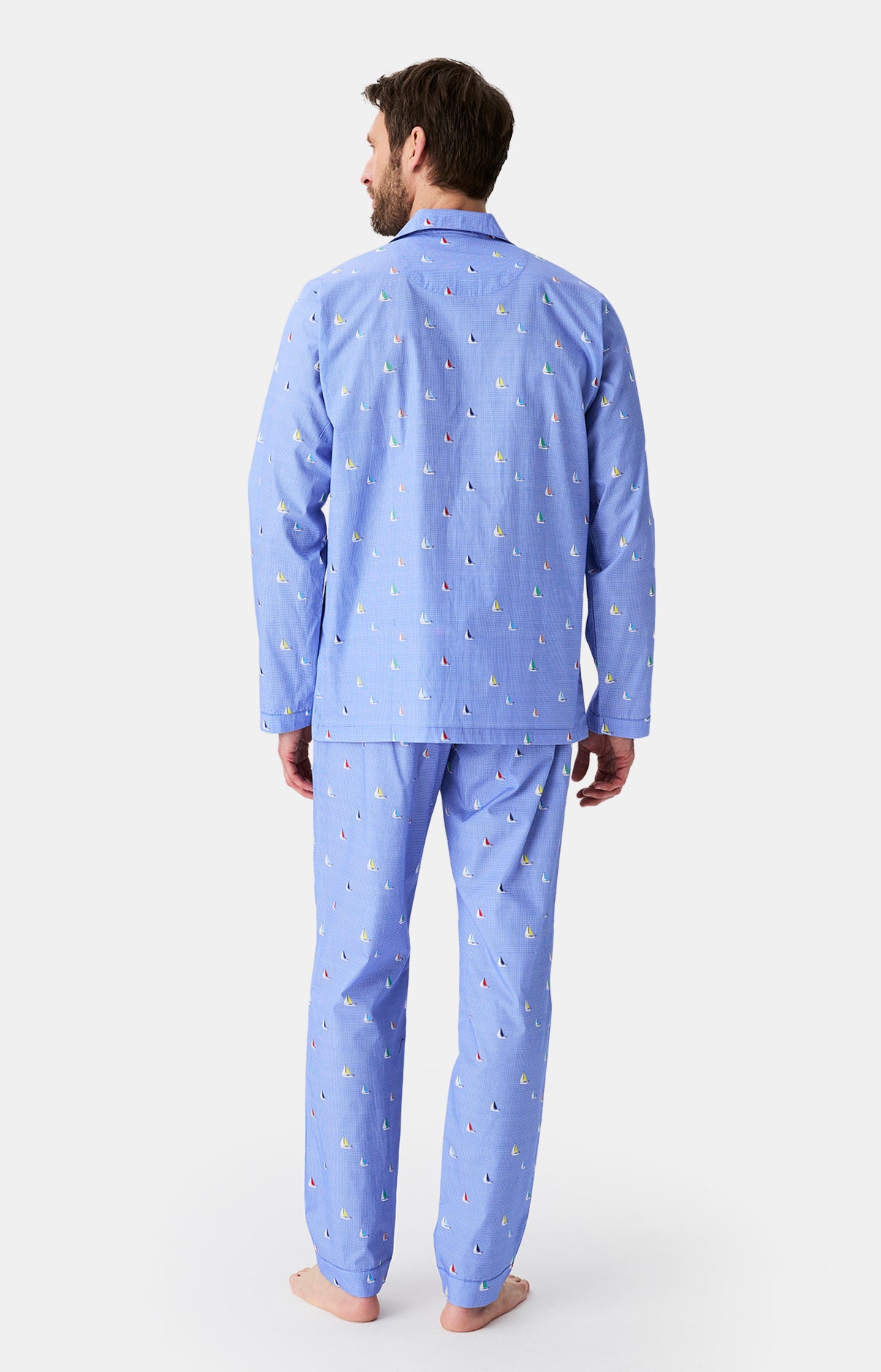 Pyjama long boutonné Homme Boat Bleu 6