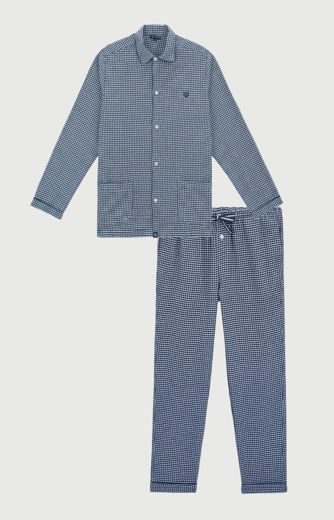 Pyjama boutonné en flanelle de coton - Elie