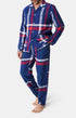 Pyjama long boutonné Femme Carreaux Hugo Marine 1