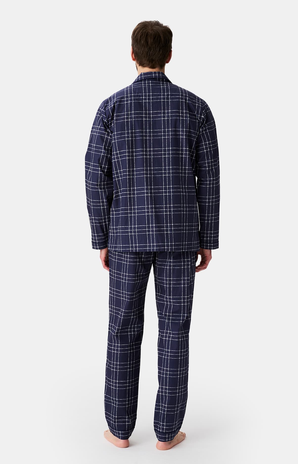 Pyjama long boutonné Homme Lewis Marine 6