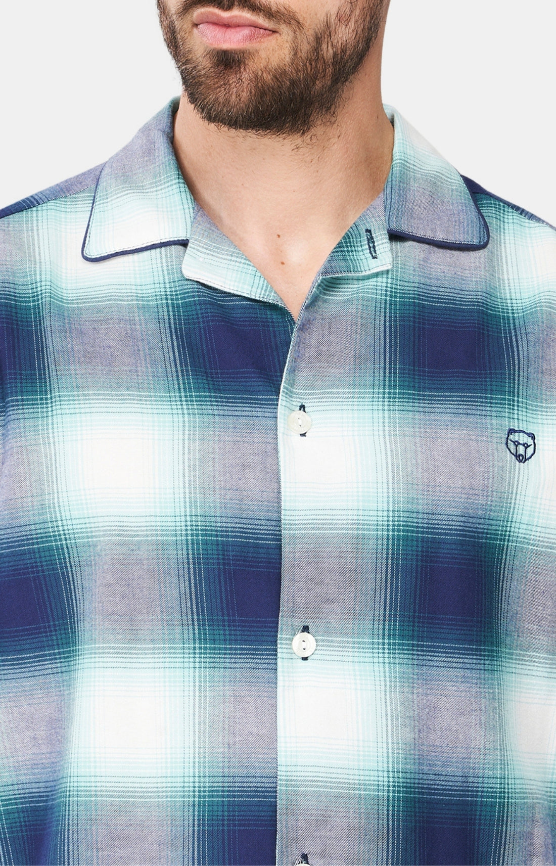 Pyjama long boutonné Femme Liam Marine 2