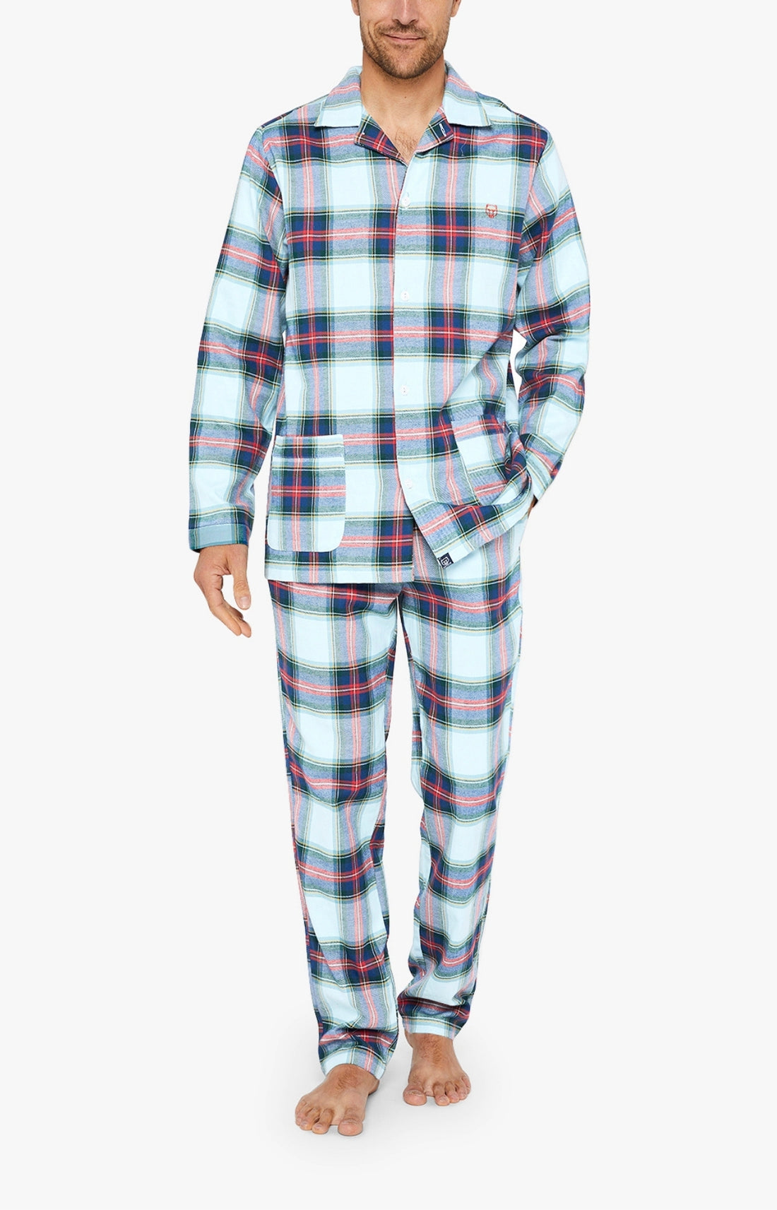 Logan Buttoned Pajamas - Ice