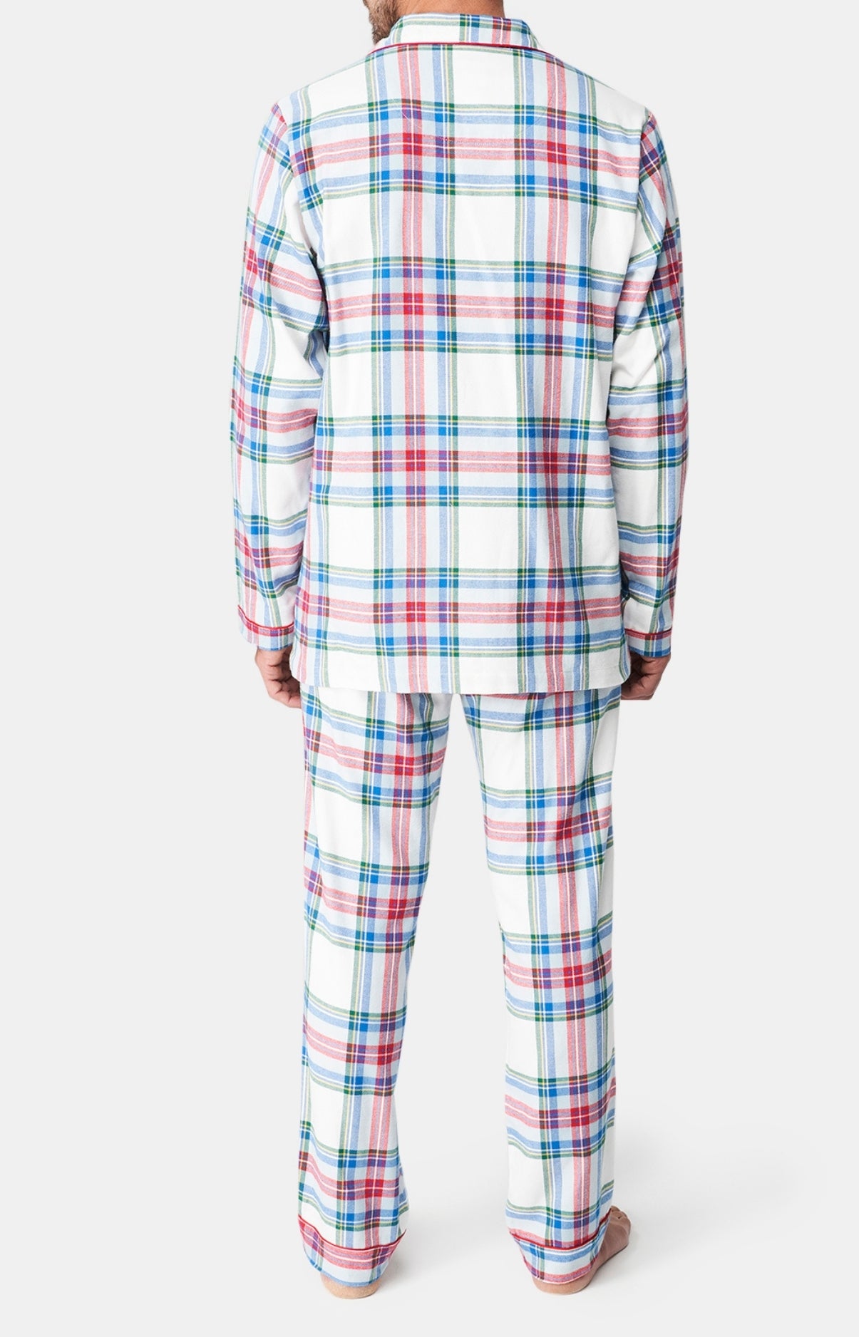 Pyjama long boutonné Femme Logan Blanc et Ivoire 5