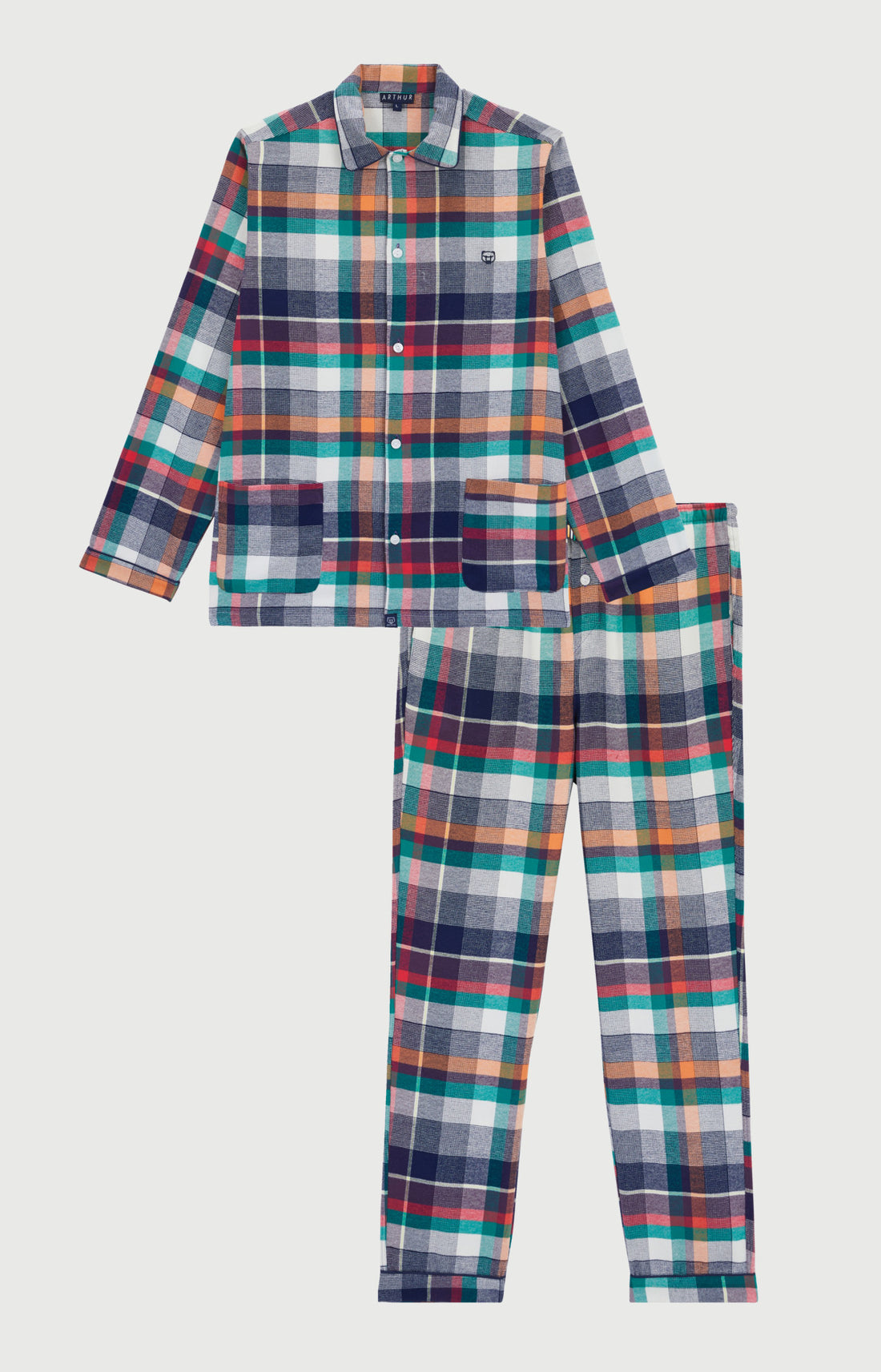 Pyjama boutonné en flanelle de coton - Owen