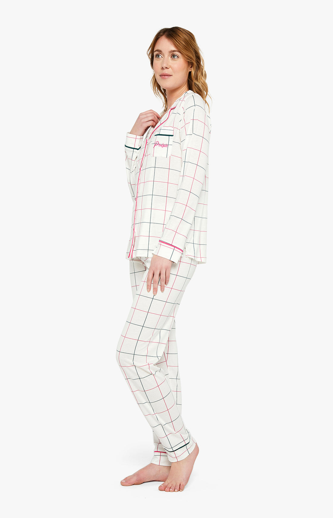 Pyjama boutonné - Carreaux Lila 2
