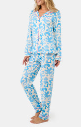 Pyjama Boutonné Femme Matis Bleu 5