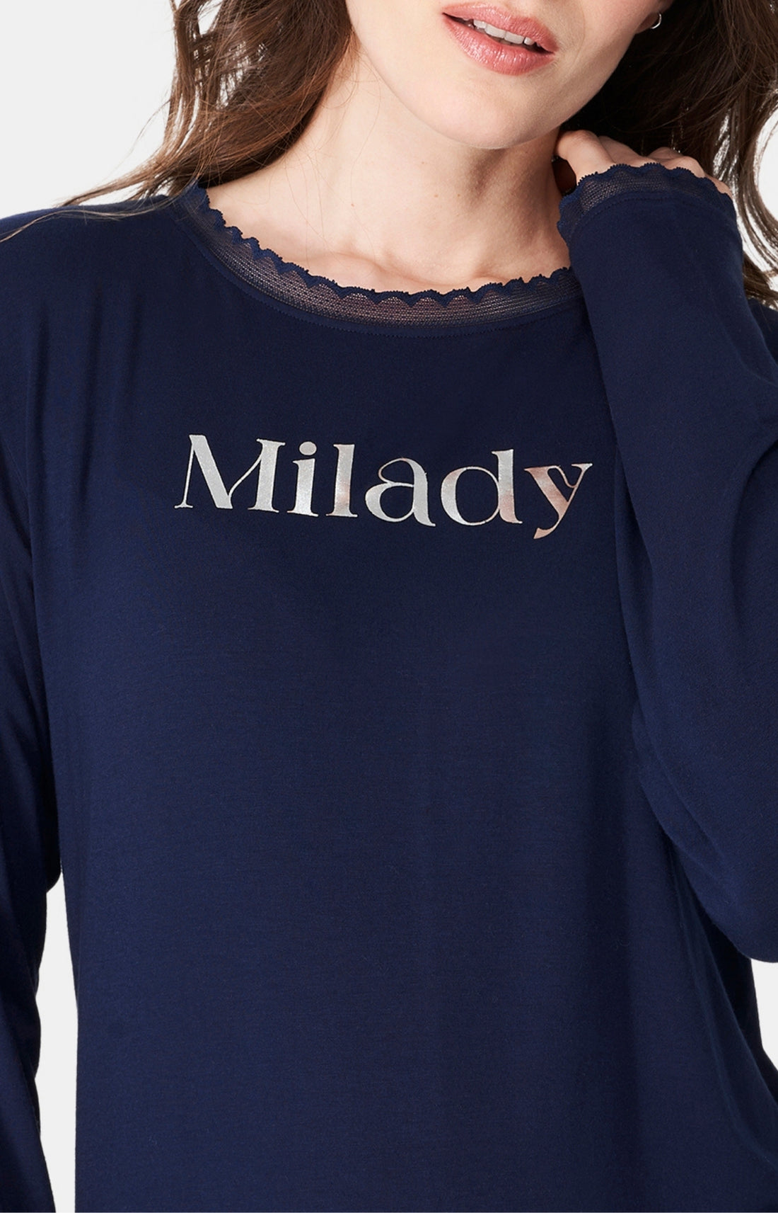 Pyjama long Femme Milady Marine 2