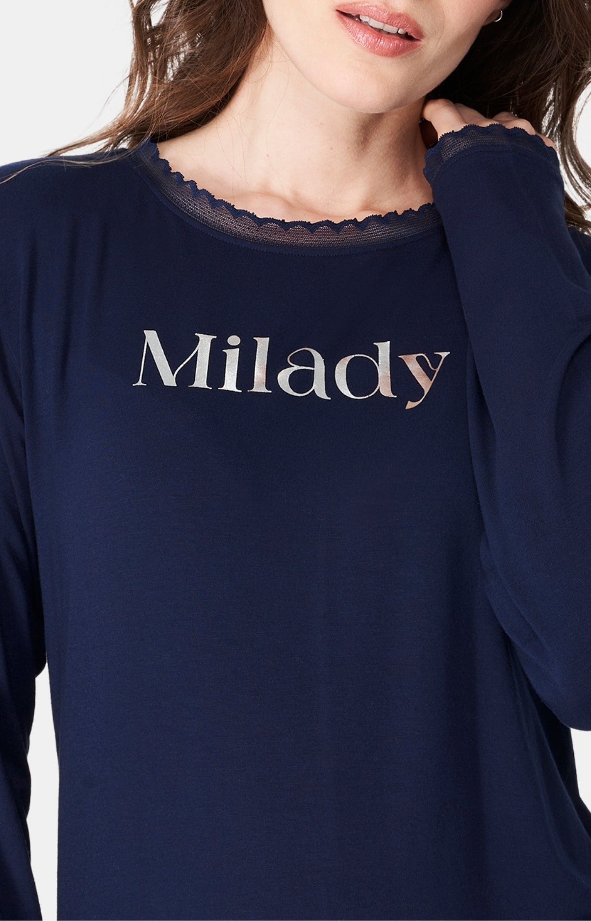 Pyjama long Femme Milady Marine 2