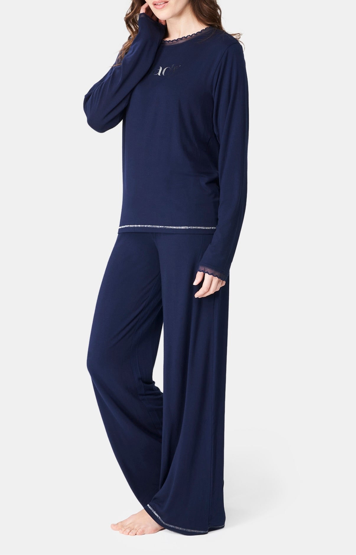 Pyjama long Femme Milady Marine 4