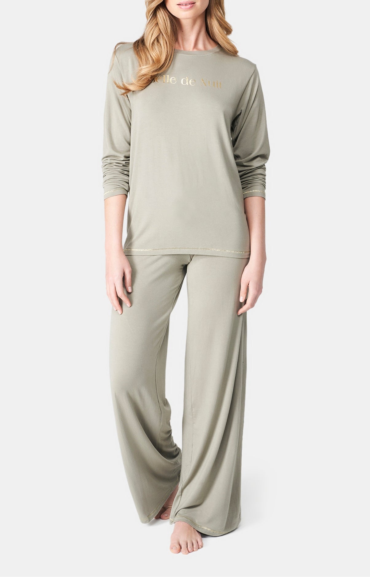 Pyjama long Femme Belle de nuit Vert 1