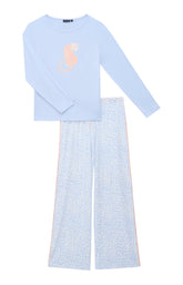 Pyjamas Femme Félina BLEU 3