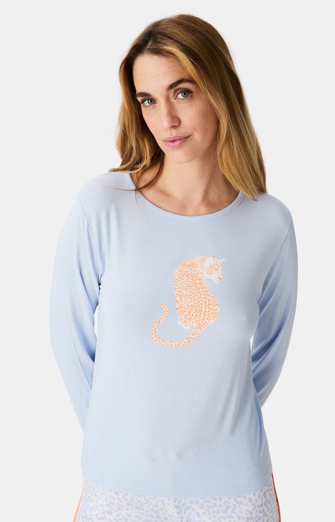 Pyjamas Femme Félina BLEU 2