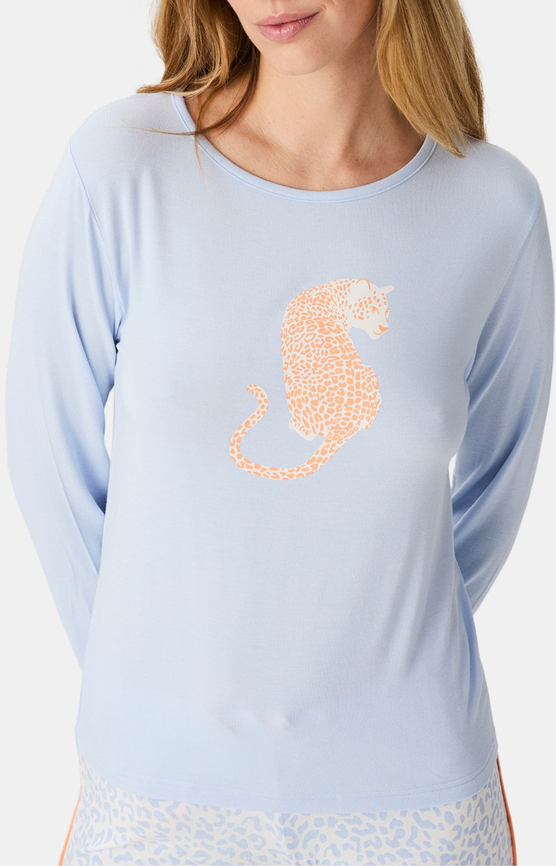 Pyjamas Femme Félina BLEU 2