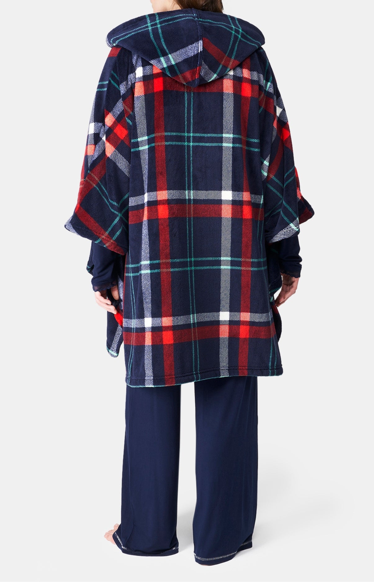 Poncho Enfant Carreaux Hugo Marine 8
