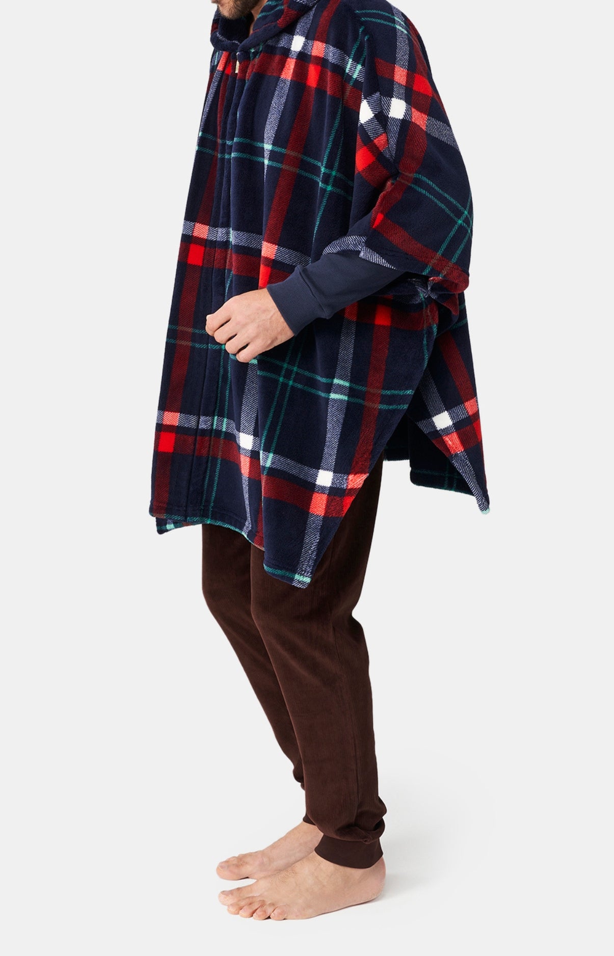 Poncho Enfant Carreaux Hugo Marine 5