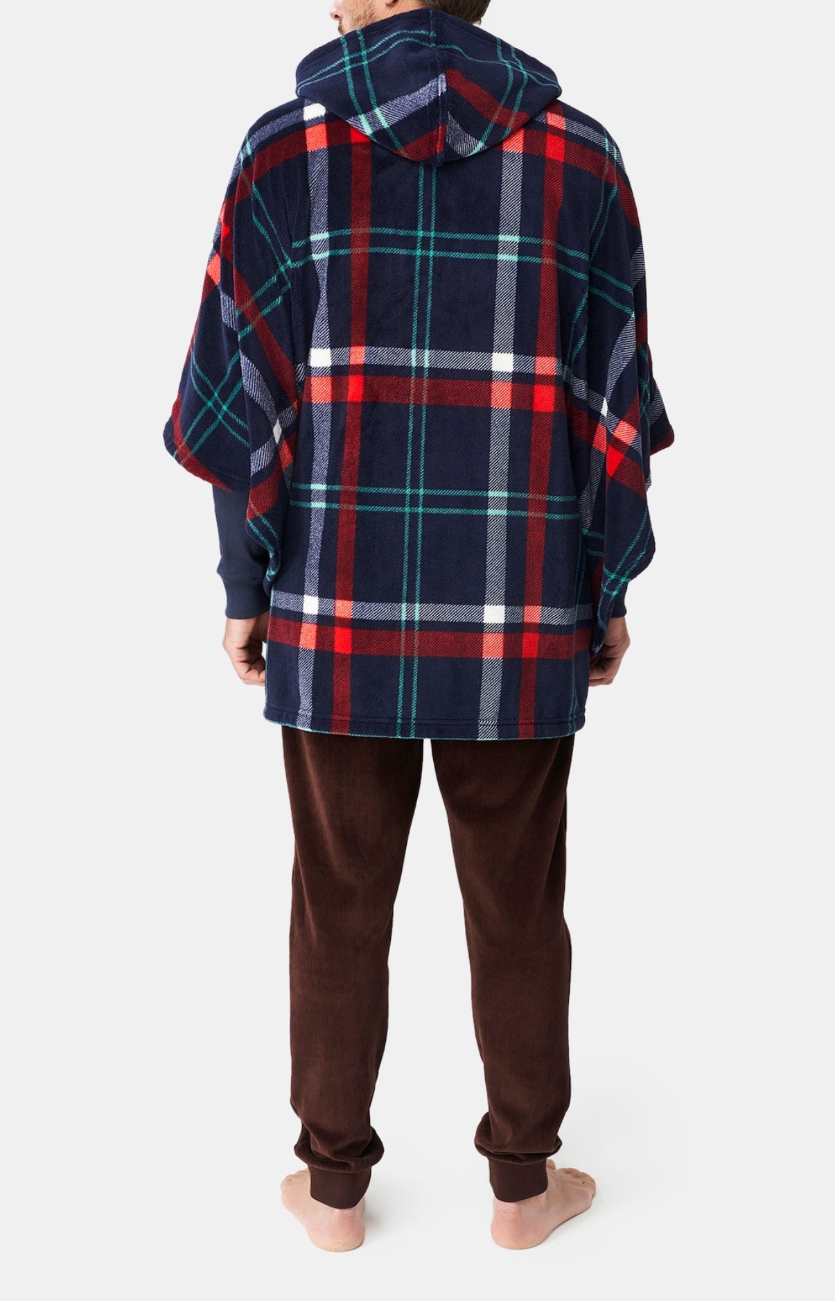 Poncho Enfant Carreaux Hugo Marine 7