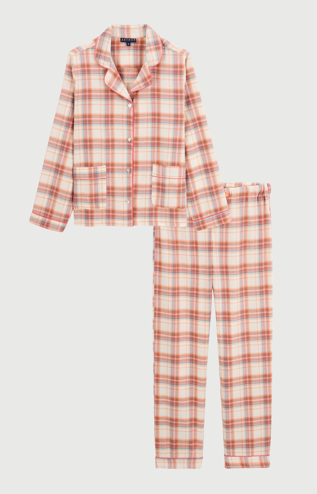 Pyjama boutonné en flanelle de coton - Alix