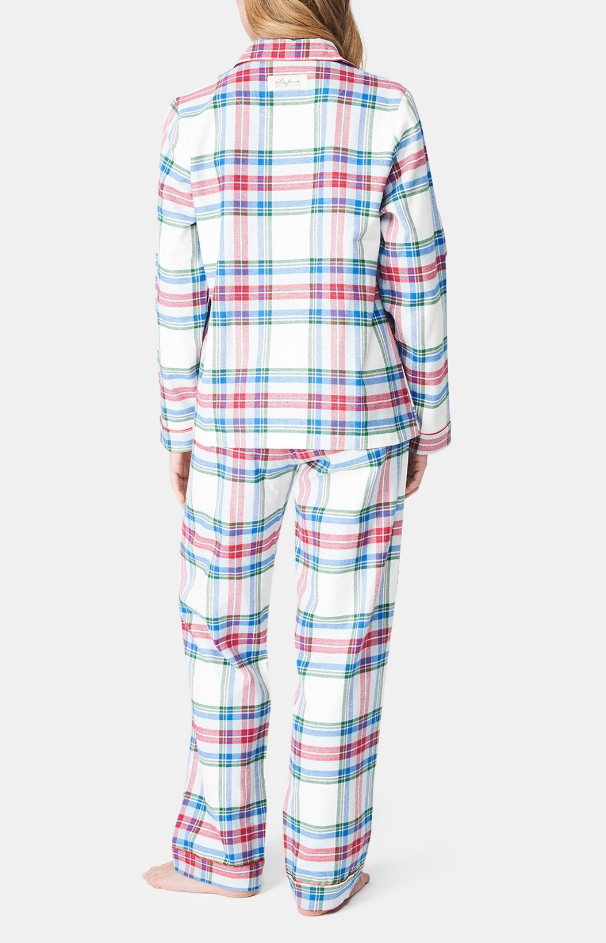 Pyjama long boutonné Femme Logan Blanc et Ivoire 5