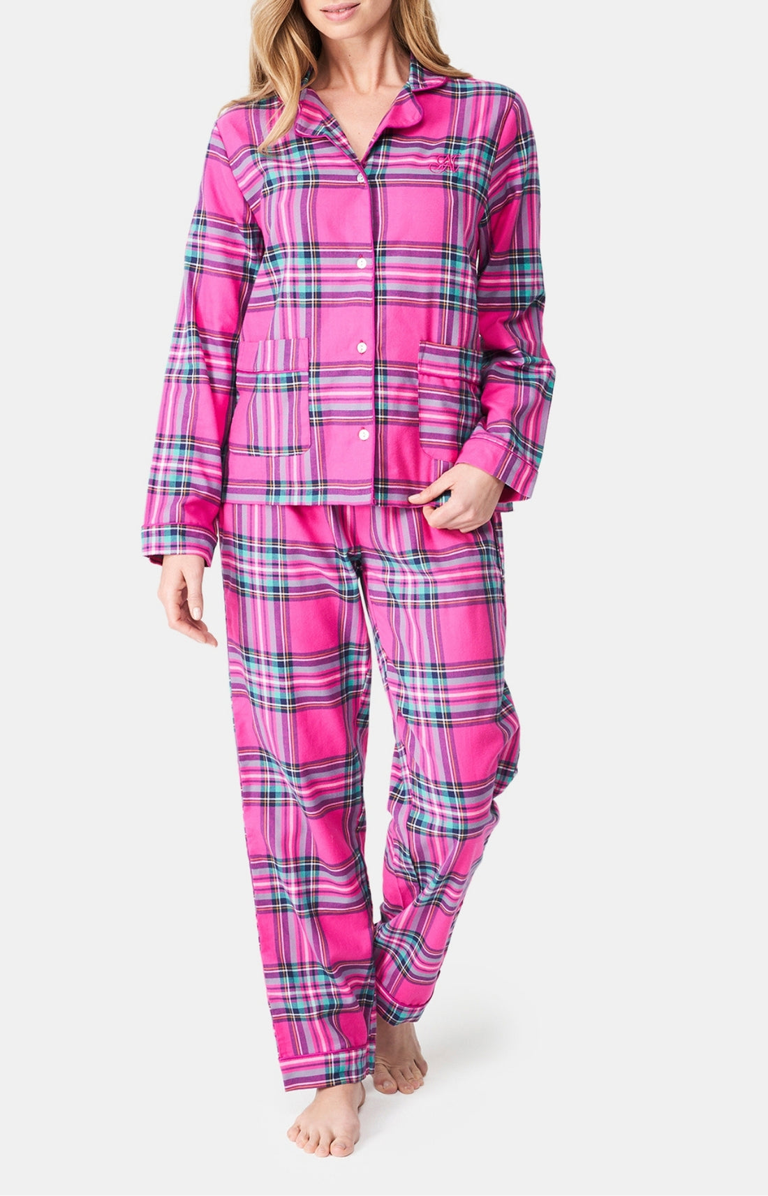 Pyjama long boutonné Femme Rosa Rose 1