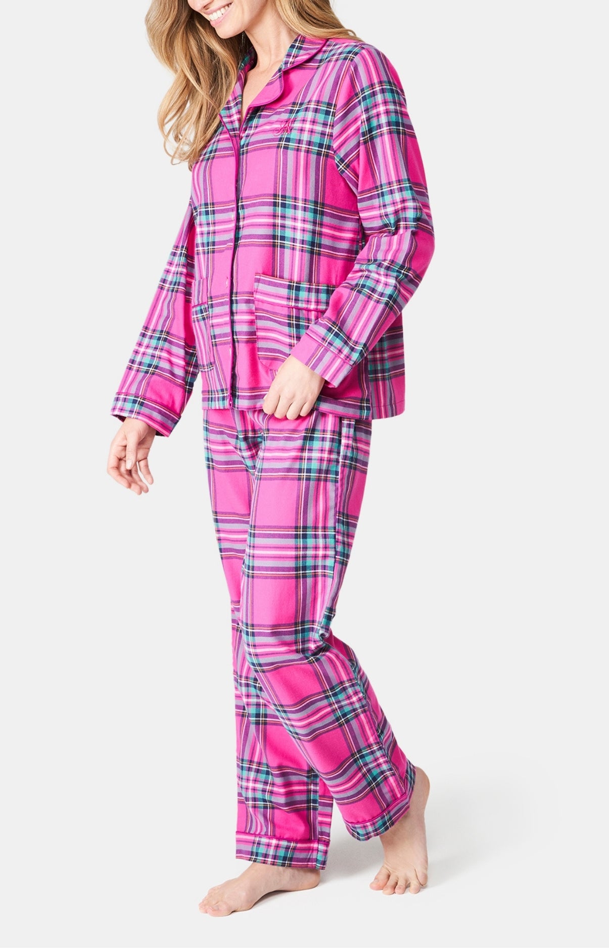 Pyjama long boutonné Femme Rosa Rose 4