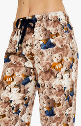 Pyjama long Femme Pilou boutonné Teddy 40 ans Beige et Marron 7