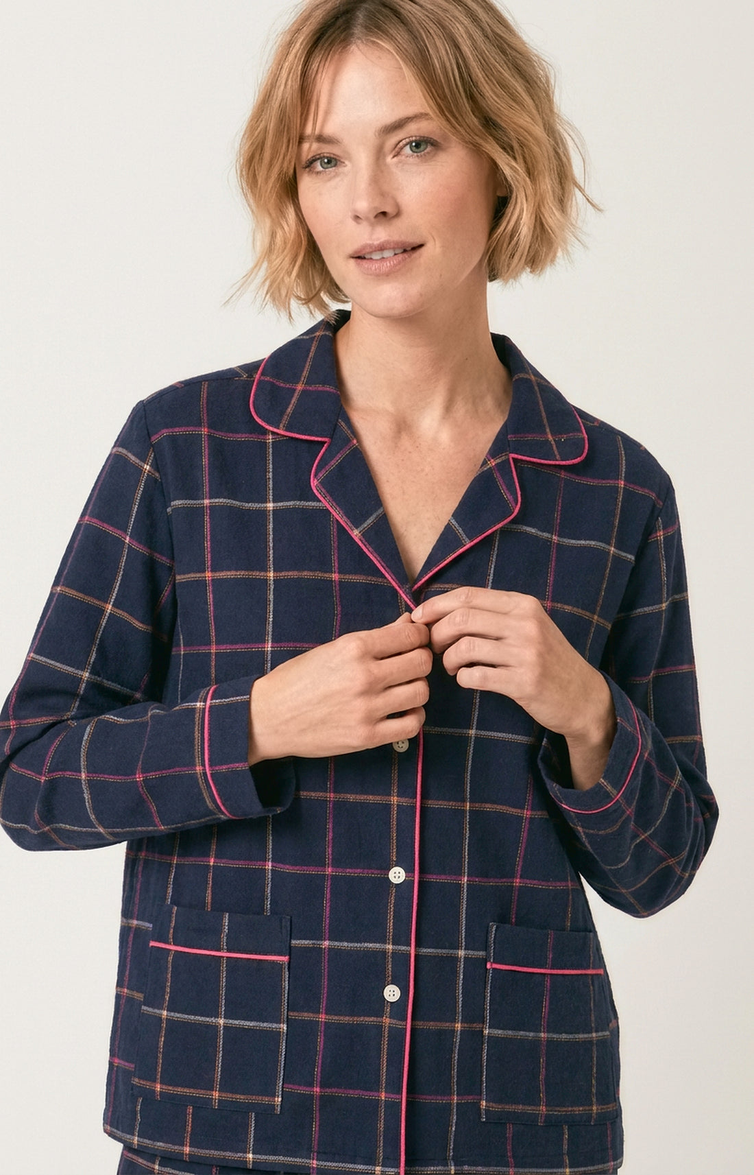 Pyjama boutonné en flanelle de coton - Windy