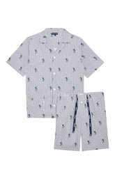 Pyjama court Boutonné Randormeur - Marine 3
