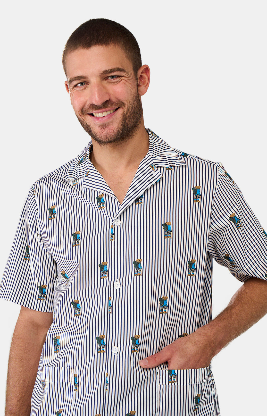 Pyjashort Homme Randormeur Marine et Blanc 9