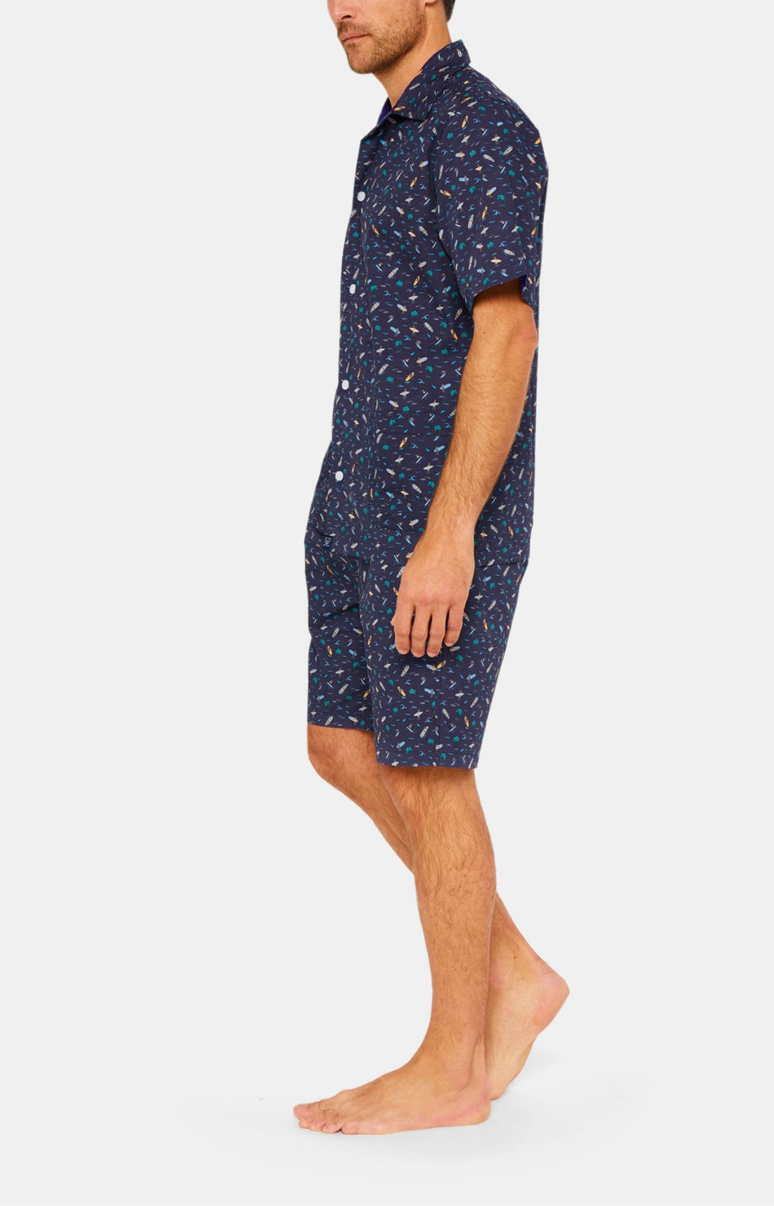 Pyjashort boutonné Homme California Marine 2