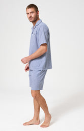 Pyjama Homme Vichy Manches courtes Imprimé petits carreaux 4