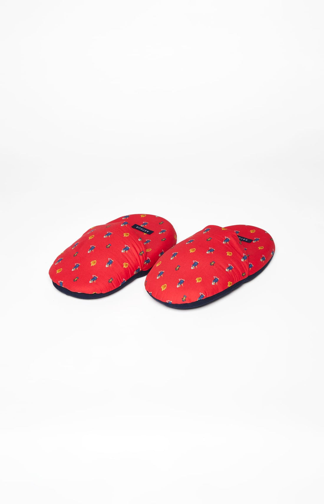 Pantoufles chaussons pompier rouge homme 2