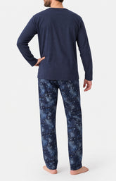 Pyjama en jersey de coton épais Homme Dans la lune nuit 4
