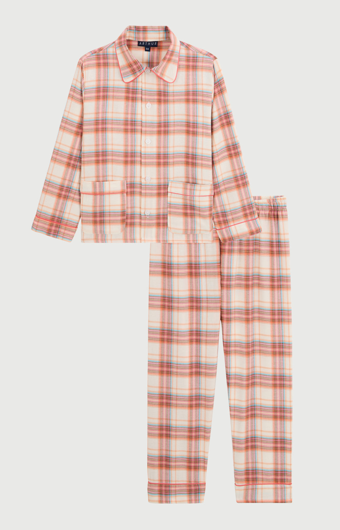 Pyjama boutonné enfant en flanelle de coton - Alix