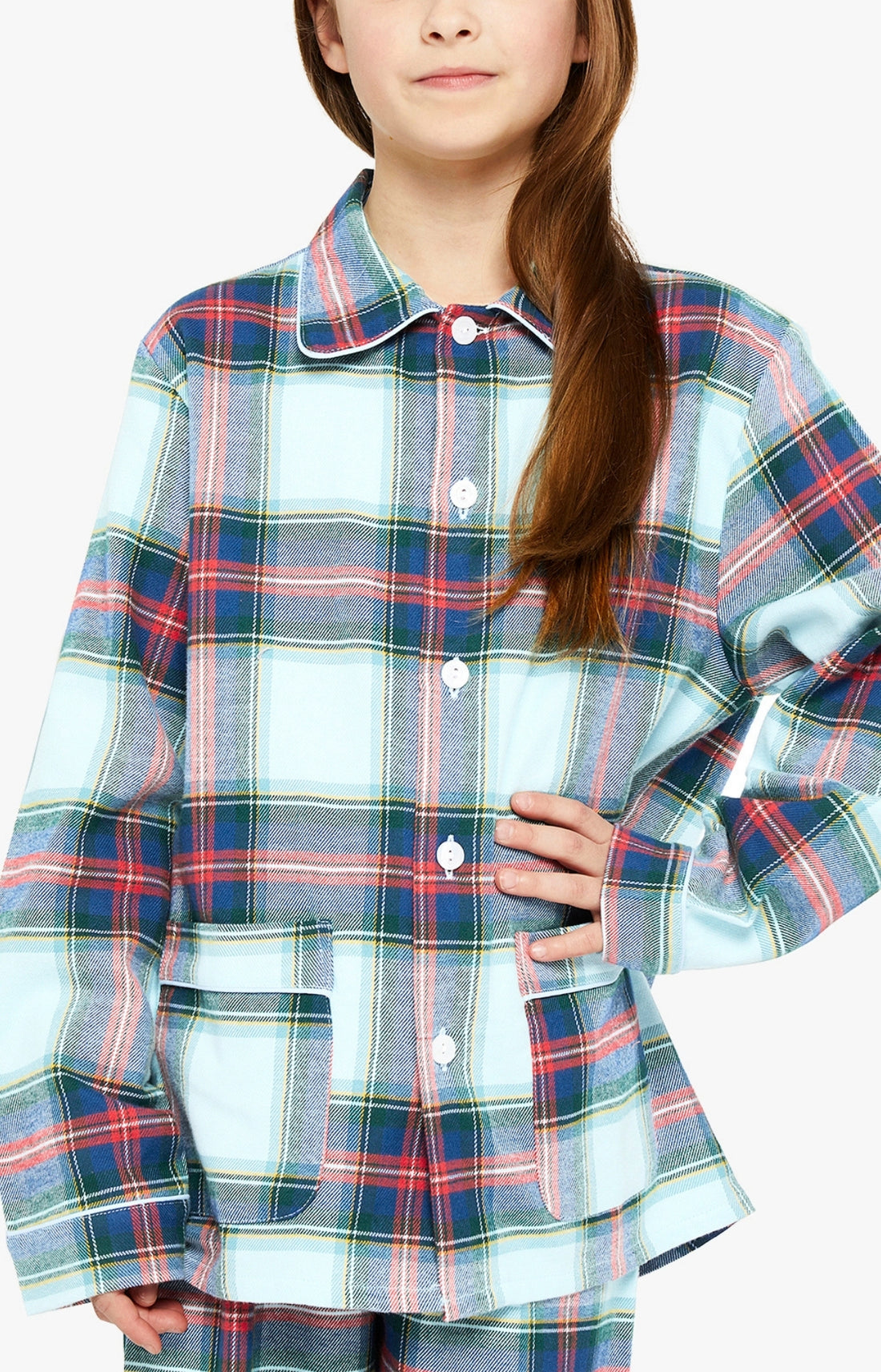 Pyjama long boutonné Enfant Logan Bleu 2