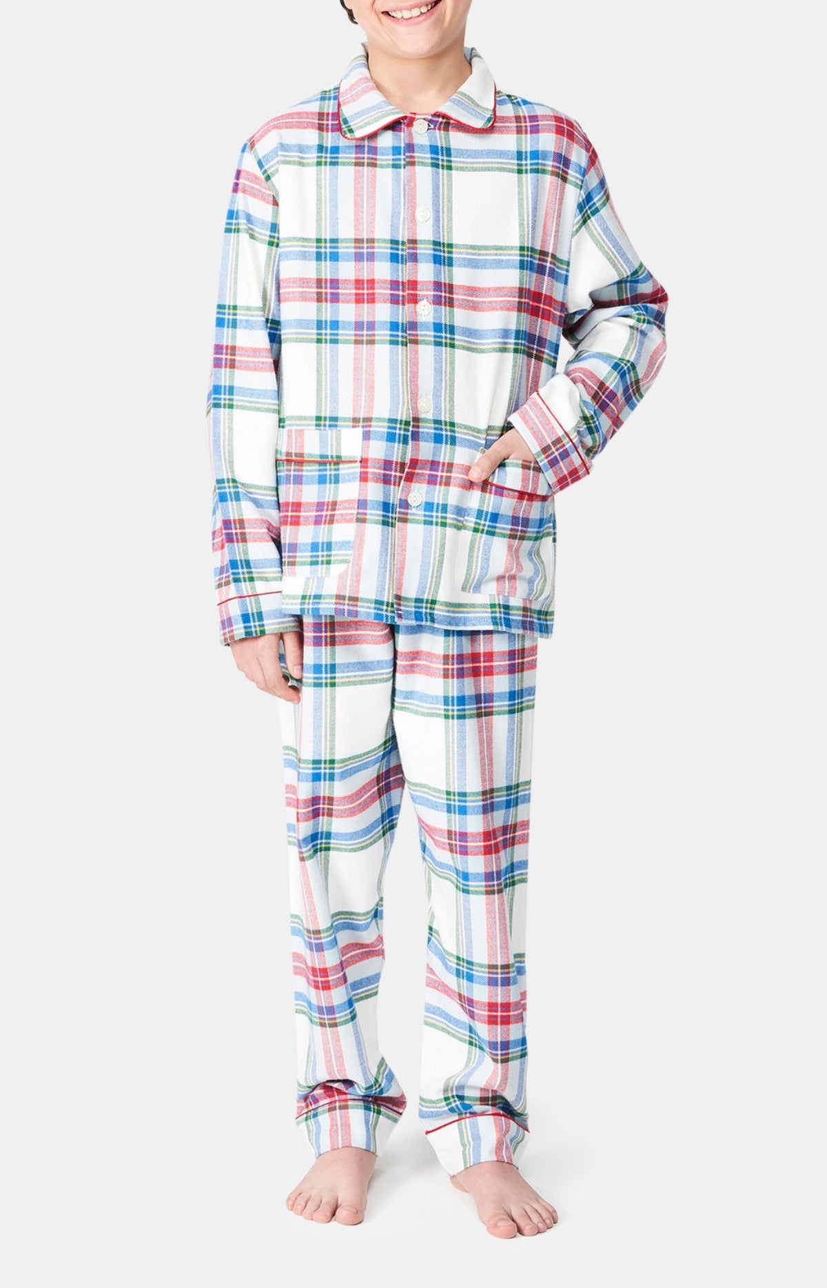 Set de pyjama long enfant en coton à imprimé Gingerbread Set de pyjama long enfant en coton à imprimé Gingerbread