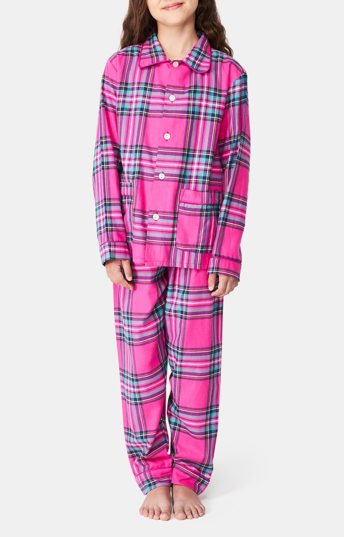 Pyjama long boutonné Enfant Rosa Rose 1