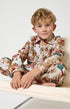 Pyjama chaud ours teddy enfant beige et marron 1