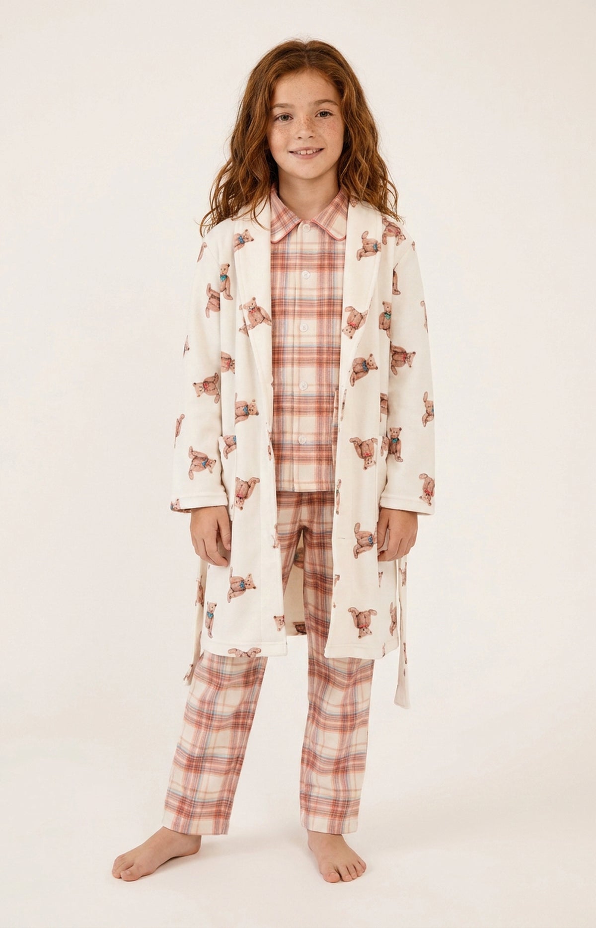 Robe de chambre enfant en micropolaire - Old Teddy