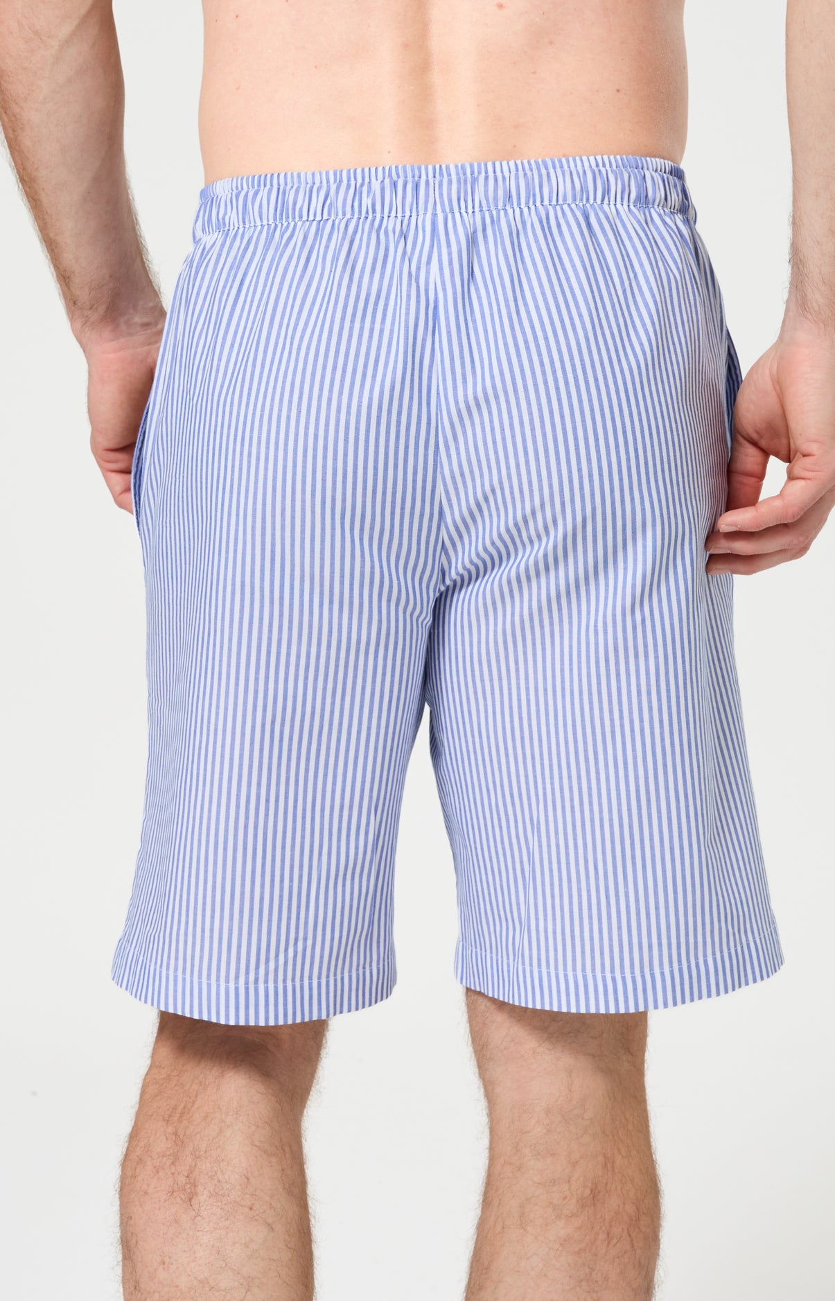 Bas Homme Rayé Imprimé rayures bleues et blanches 6