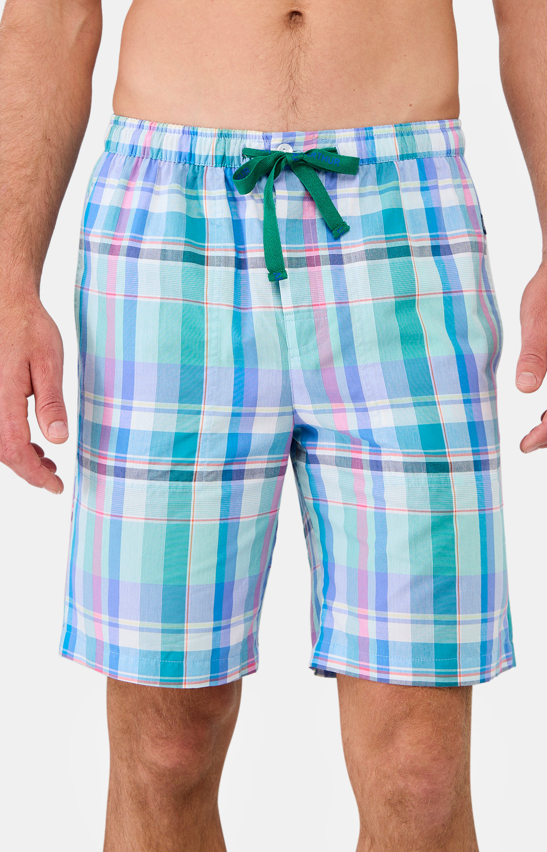 Short Homme Carreaux Bleu et Vert 9