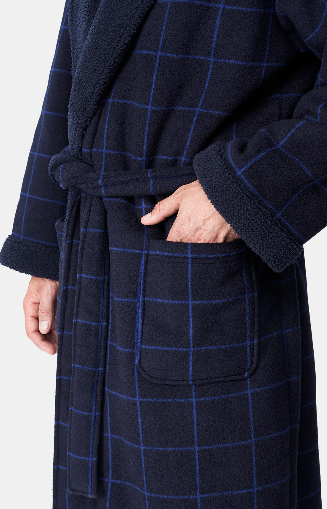Robe de Chambre Homme polaire Windsor Marine 4