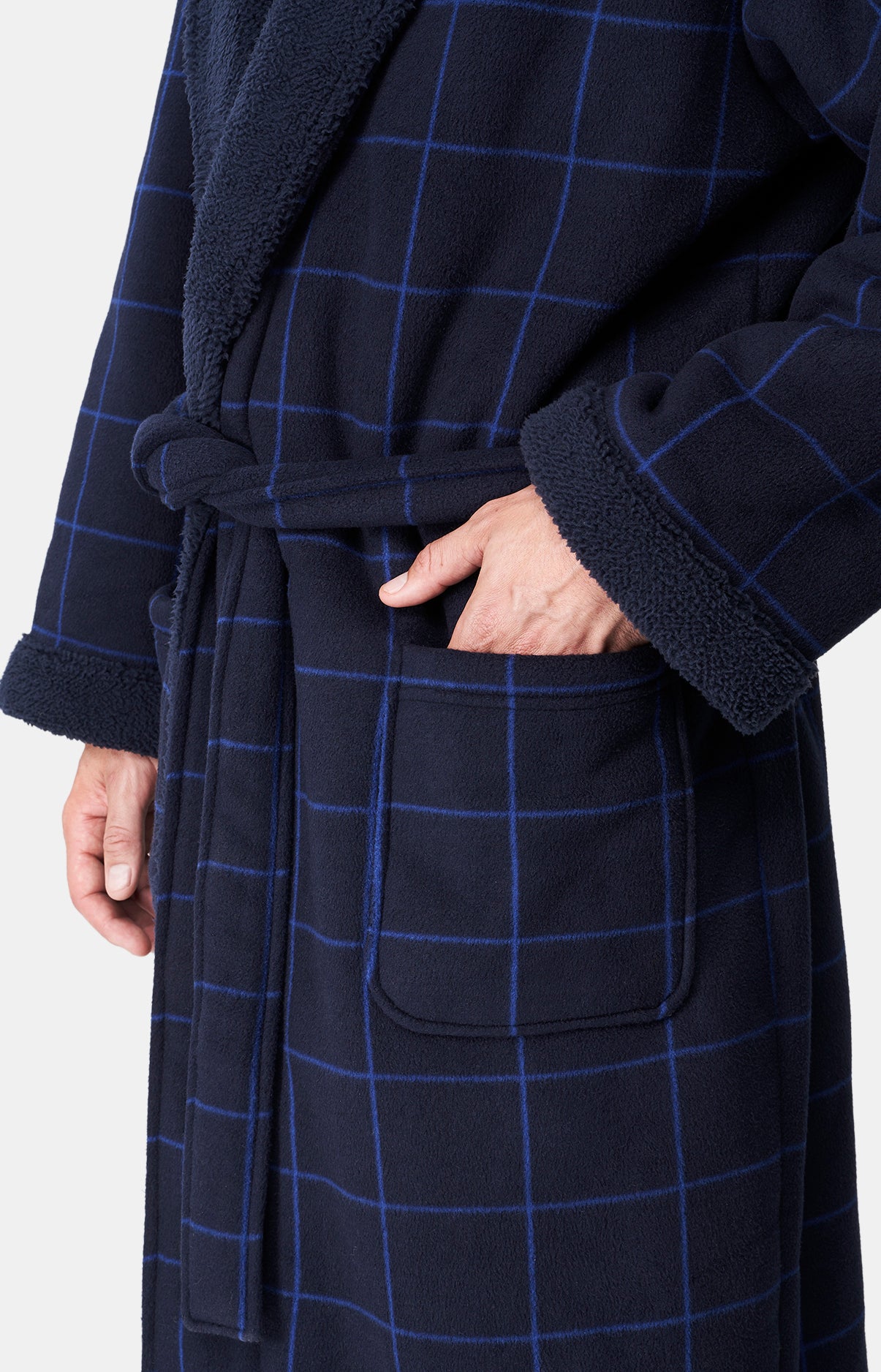 Robe de Chambre Homme polaire Windsor Marine 4