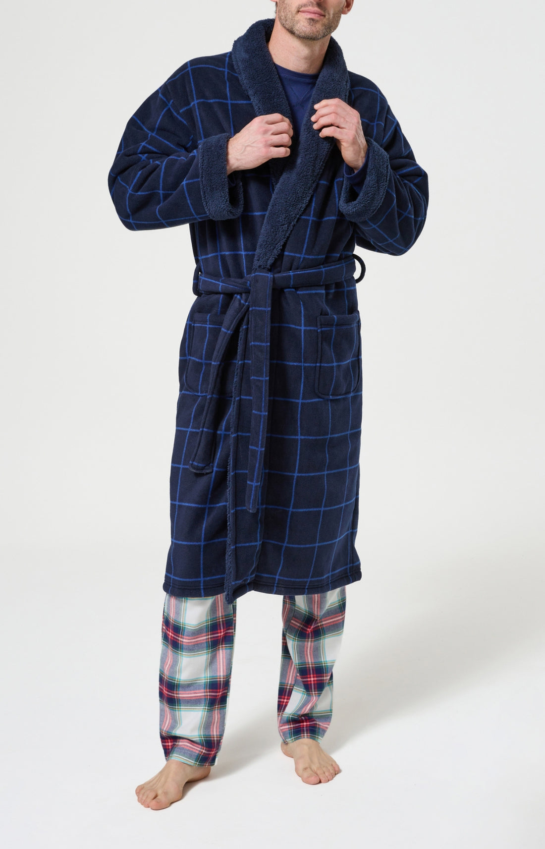 Robe de Chambre Homme polaire Windsor Marine 1