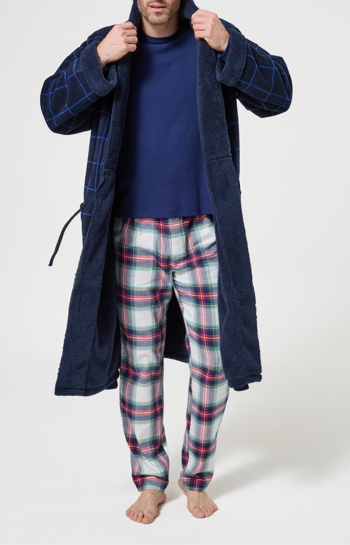 Robe de Chambre Homme polaire Windsor Marine 4