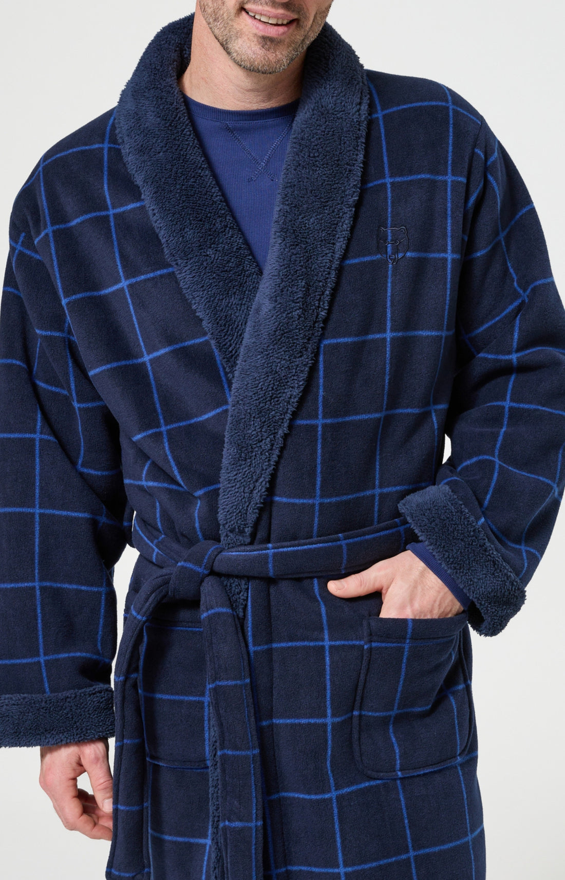 Robe de Chambre Homme polaire Windsor Marine 2