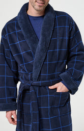 Robe de Chambre Homme polaire Windsor Marine 2